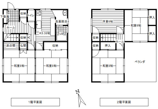 富山市長江新町1丁目 中古住宅図面