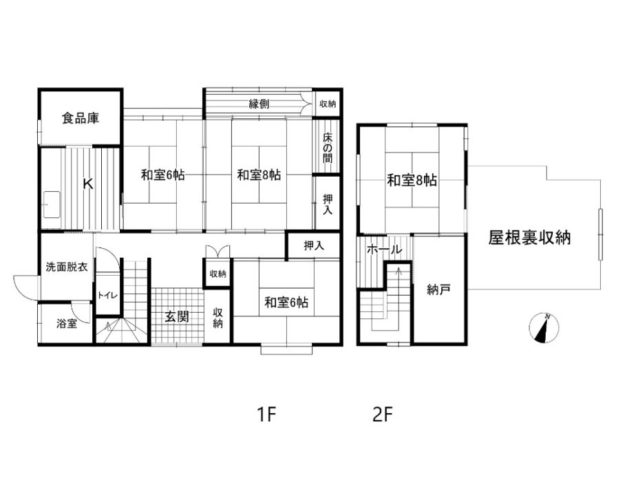 魚津市北鬼江2丁目中古住宅図面