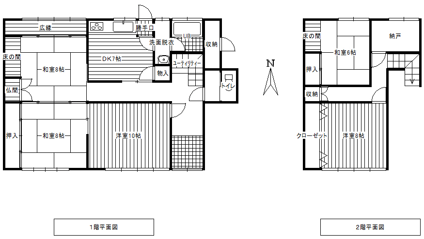 富山市長附戸建オーナーチェンジ物件図面